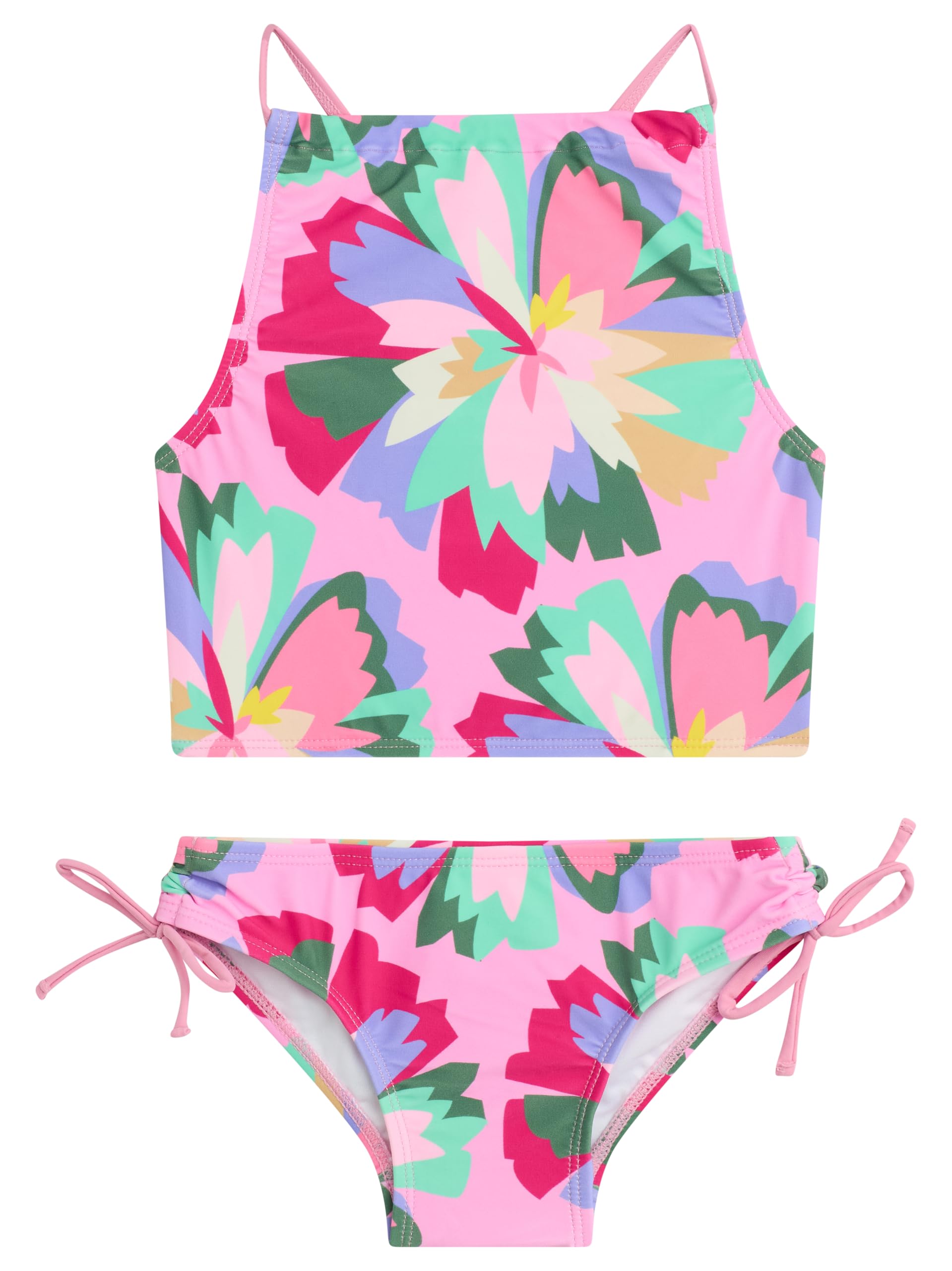 Kanu Surf Girls Daisy UPF 50 Beach Sport Halter Tankini 2-Piece Swimsuit