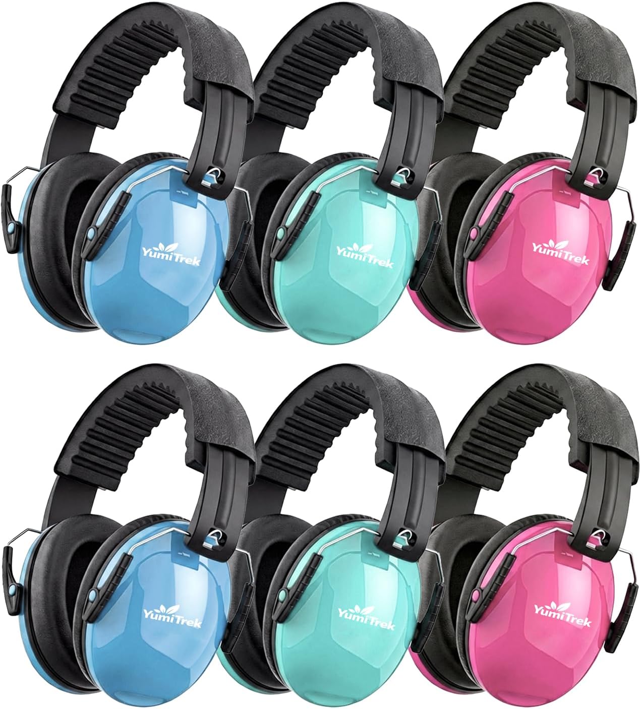 Kids Noise Cancelling Headphones 6 Pack, Kid Ear Hearing Protection 27dB Noise Reduction Earmuffs for Toddler Adult Sensory Autism, Child Soundproof Head Phones for Shooting Concerts Monster Truck
