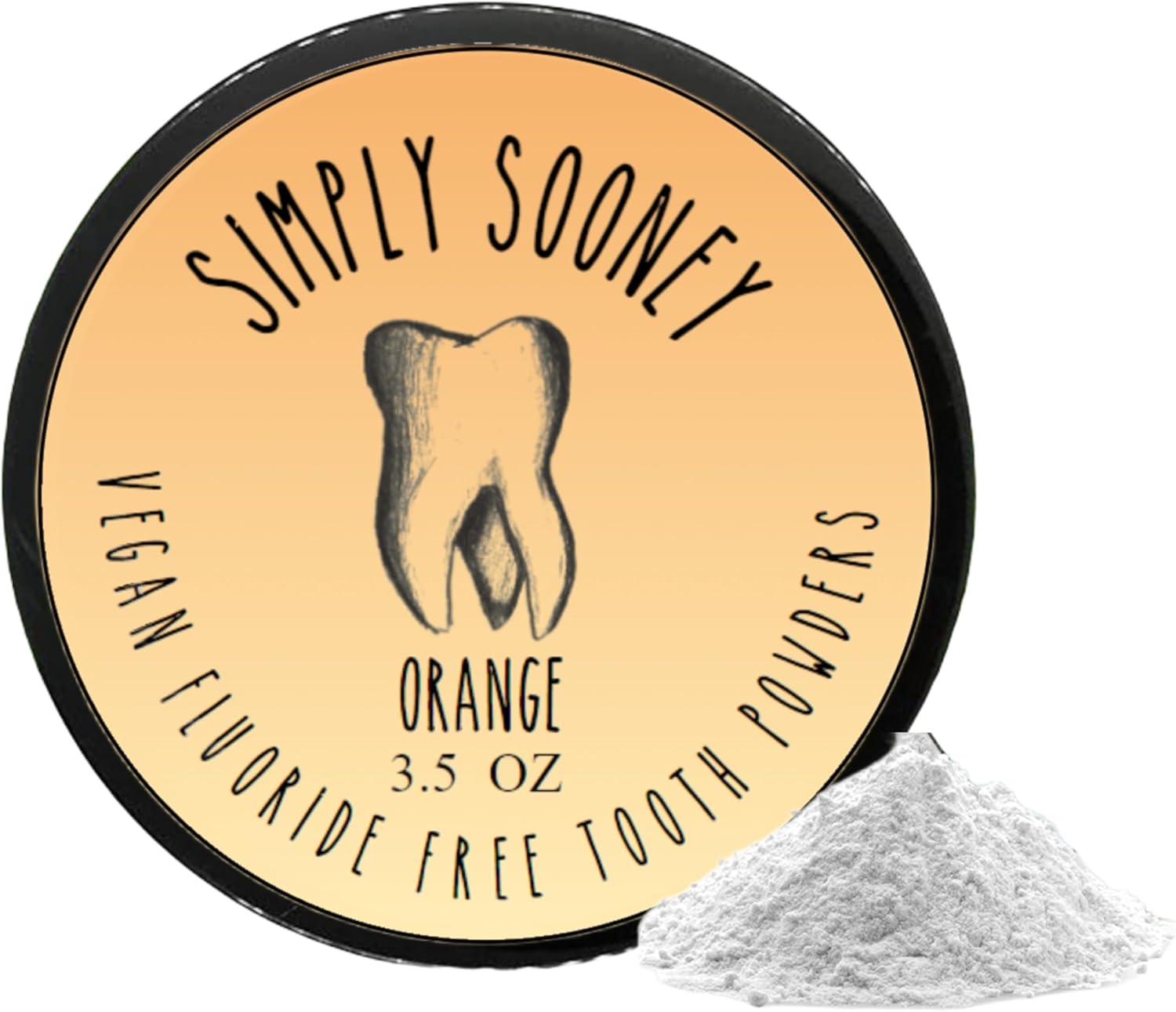 Simply Sooney Fluoride Free Remineralizing Tooth Powder Kid Safe Orange Formula Value Size Up to 6 Month Supply I for Naturally Stronger Teeth I Healthier Gums I Brighter Smile - Image 3