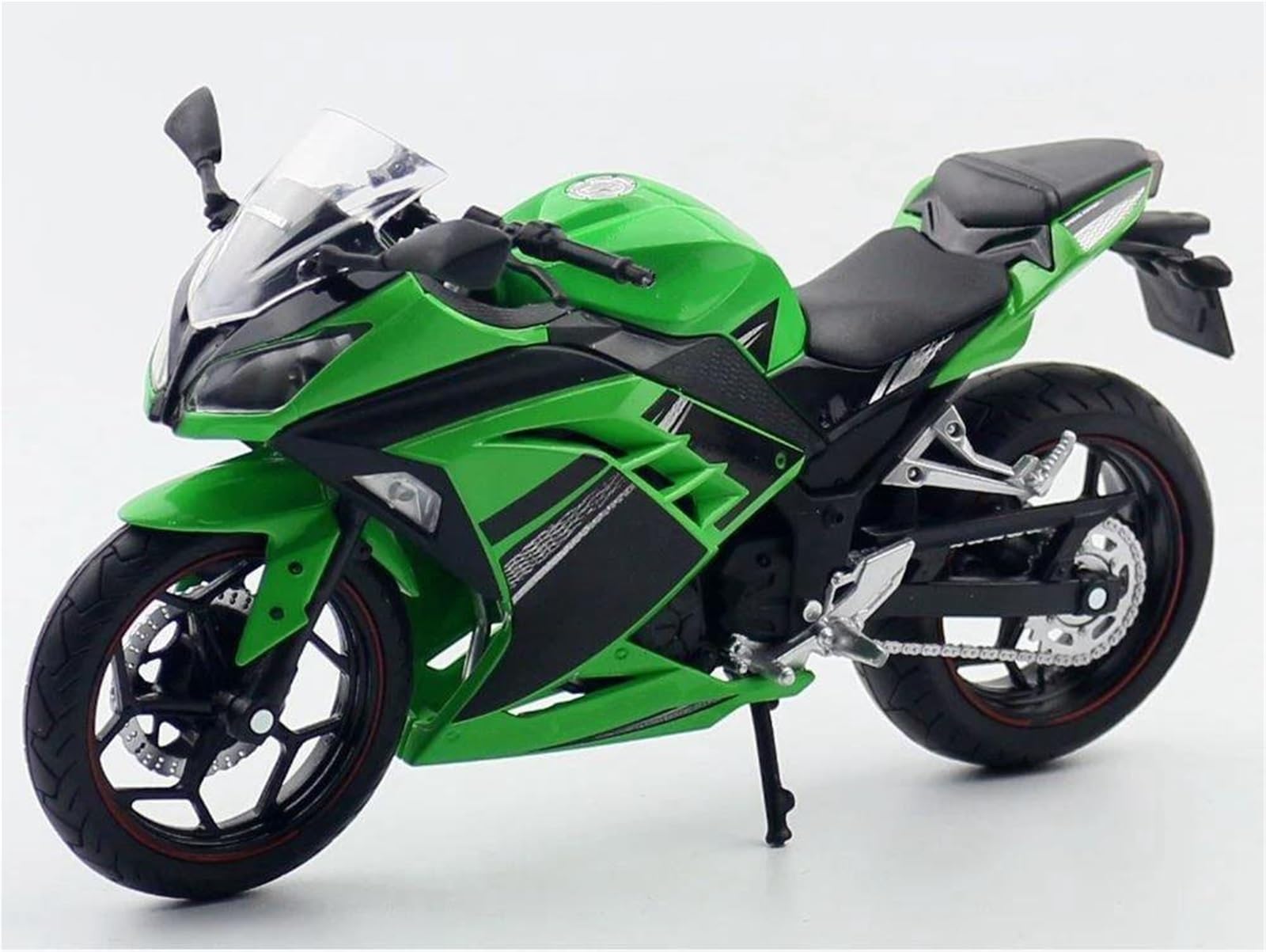 MAKUTU Modello di moto in scala 1/12 Per KAWASAKI Per Ninja 250 Moto Giocattolo Modellino In Metallo Pressofuso Sport Racing Suono Luci Collezione Regalo(Vert)