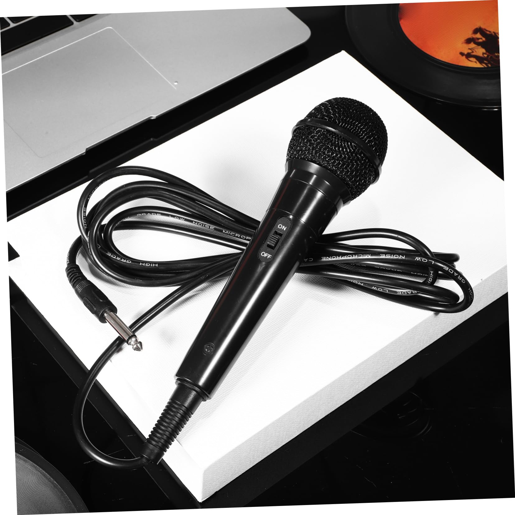 OFFSCH High Fidelity Dynamic Microphone Wired Singing Mic for Karaoke Computer Streaming Cable