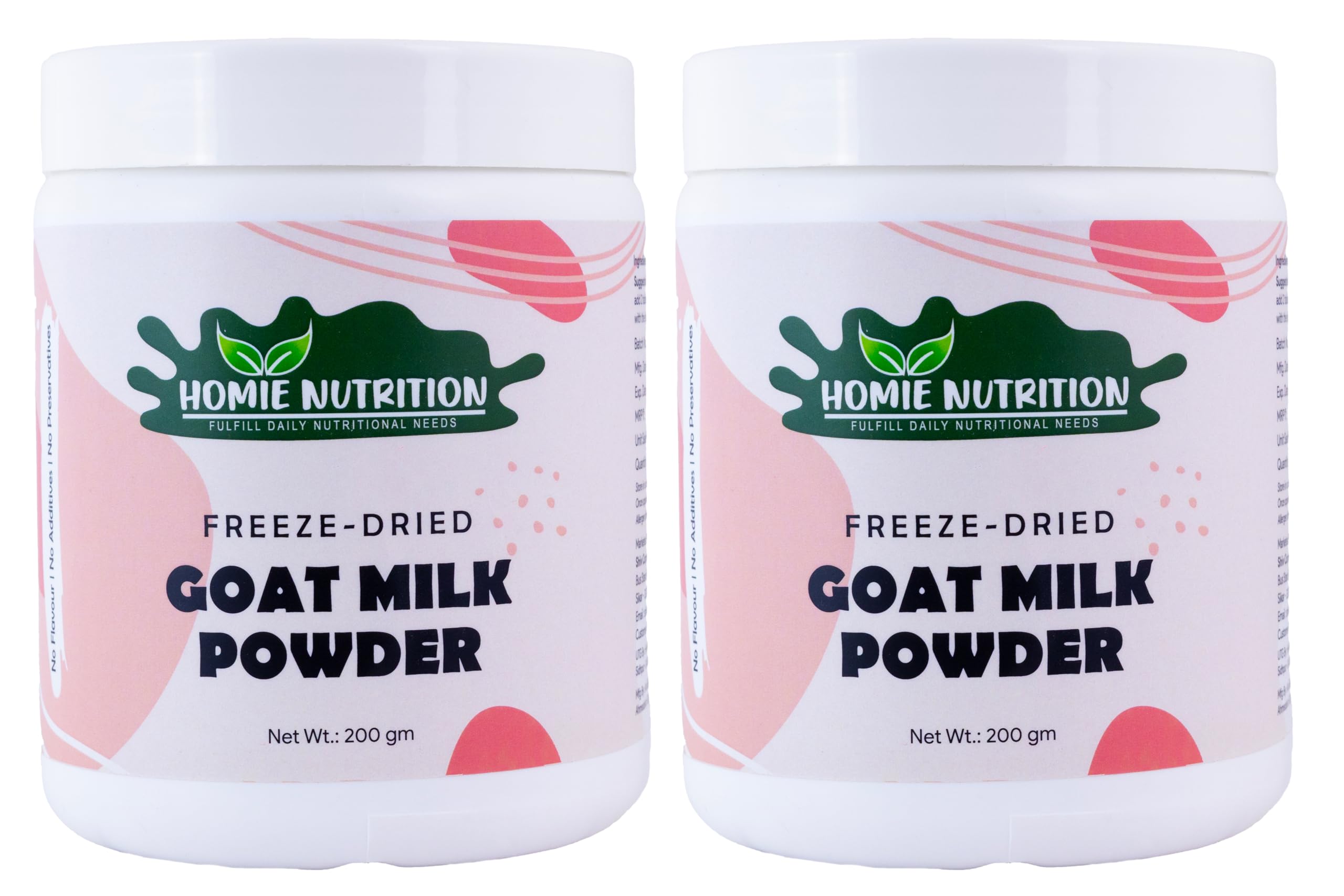 Homie Nutrition Goat Milk Powder | Easy To Digest, Fat-Free, Non-Gmo Freeze Dried Goat Milk Powder From Grass Fed Pastured Goats | 2 Jars Of 200 Gram Each (B0CYLK6CMN) Amazon Price History, Amazon Price Tracker