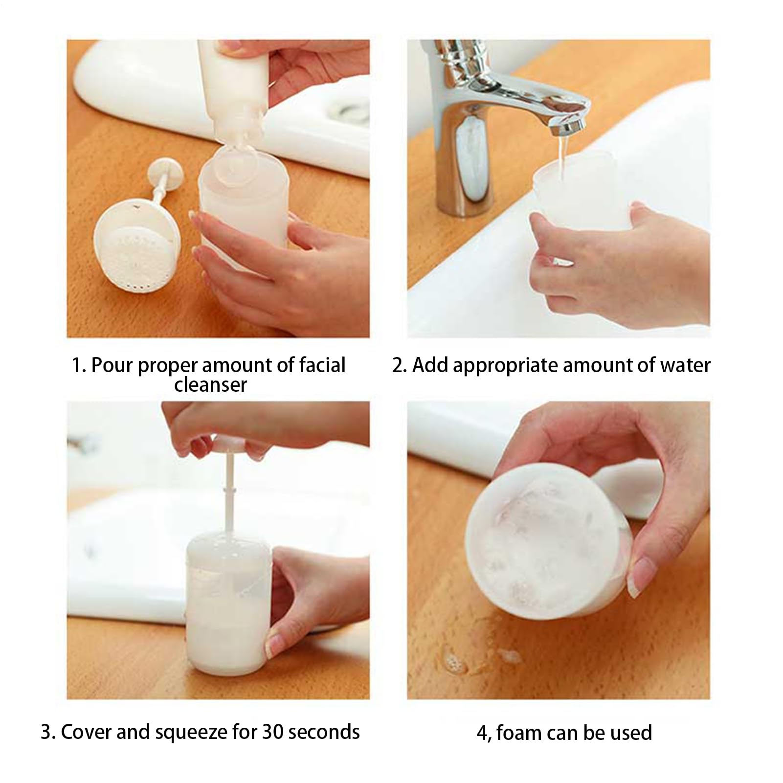 Creazione di Schiuma Detergente Viso,Detersione Delicata Portatile per la Pelle - Schiumatore Viso con Bolle per Detergente,per Uomo Donna Ragazze Adolescenti Casa Bagno Giornaliera Palestra Viaggio