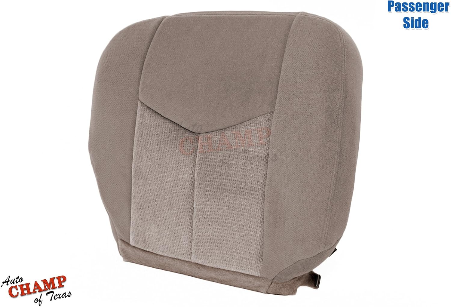 Compatible with 2004 GMC Yukon 1500 XL SLE-Passenger Side Bottom Cloth Seat Cover Tan