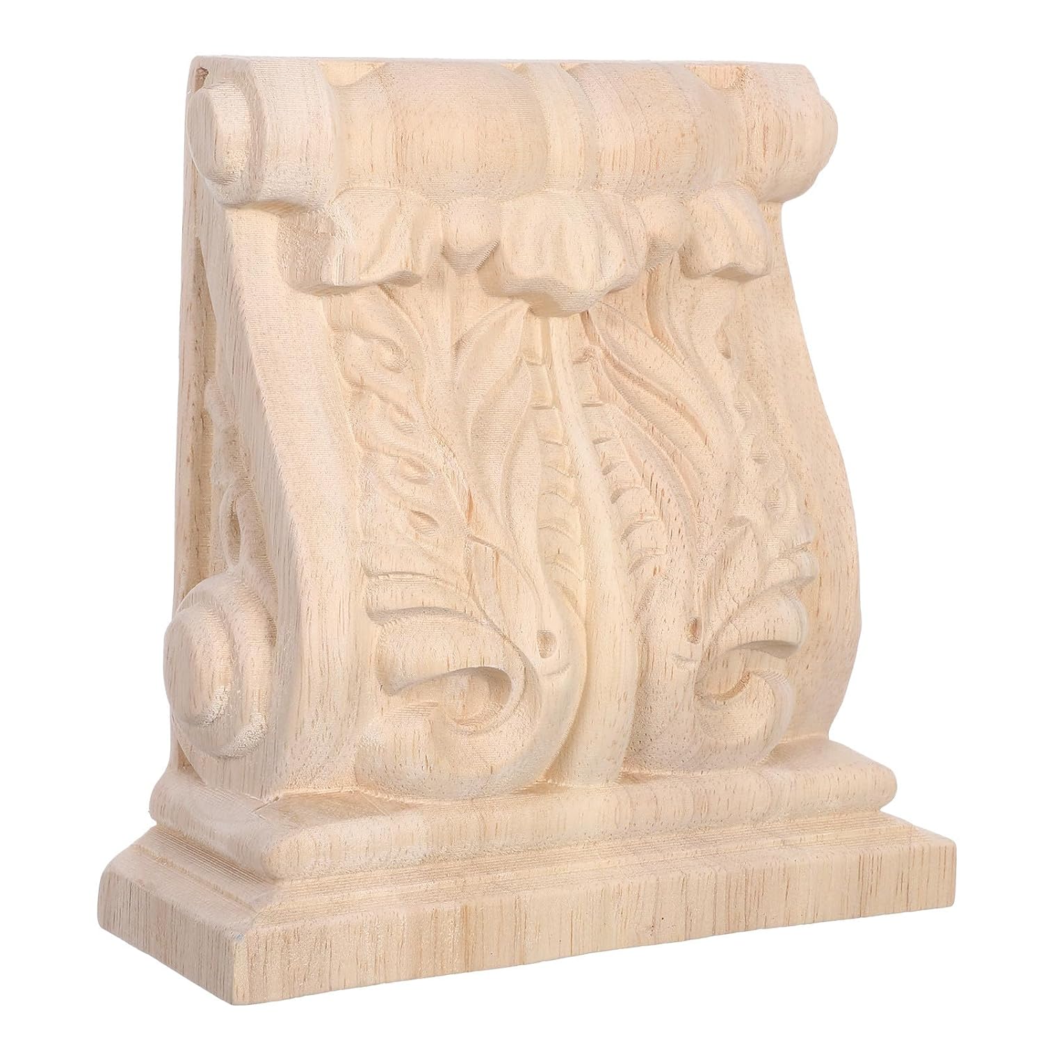 Ciieeo Carved Wood Corbels for Shelves European Style Solid Cedar Decorative Wooden Shelf Bracket 19x18.5x7.5cm for Kitchen Island and Furniture Accents