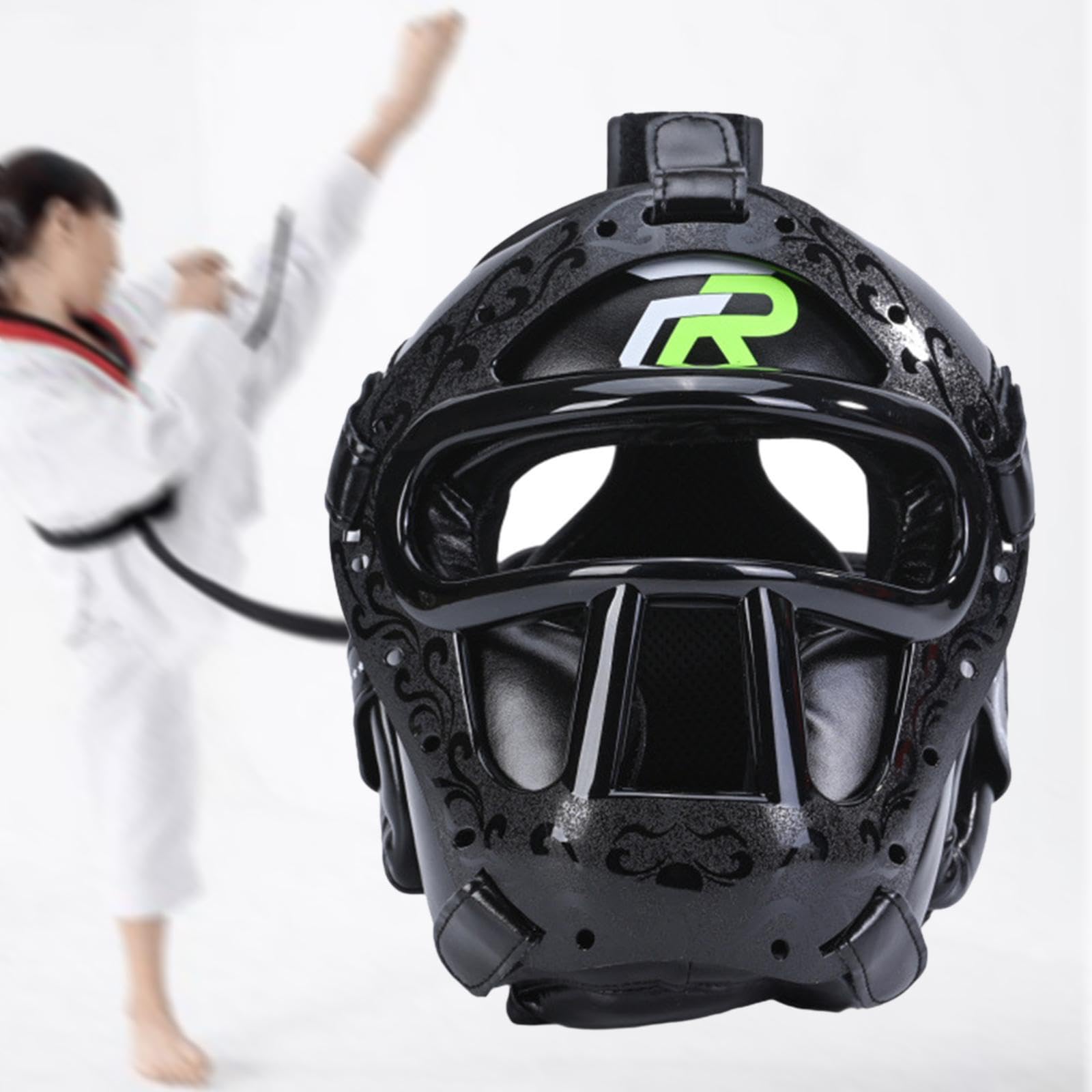 Casco da boxe MMA per bambini e adulti, confortevole, traspirante, unisex, equipaggiamento protettivo, spugna ad densità, vestibilità resistente,