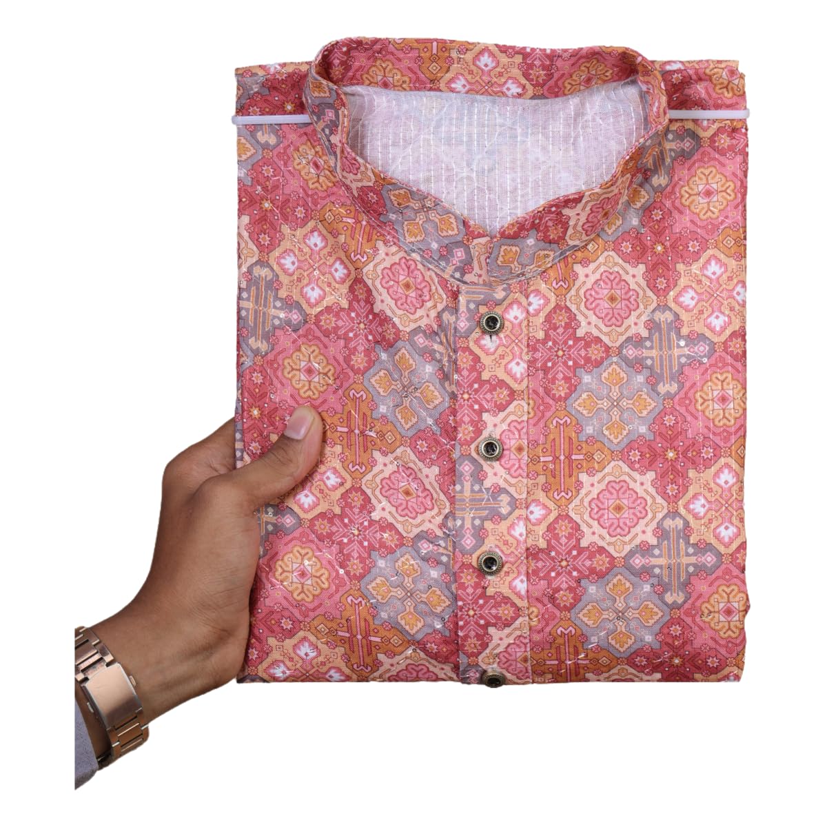 moxte Men's Traditional Cotton Floral Printed Only Kurta-picture-50