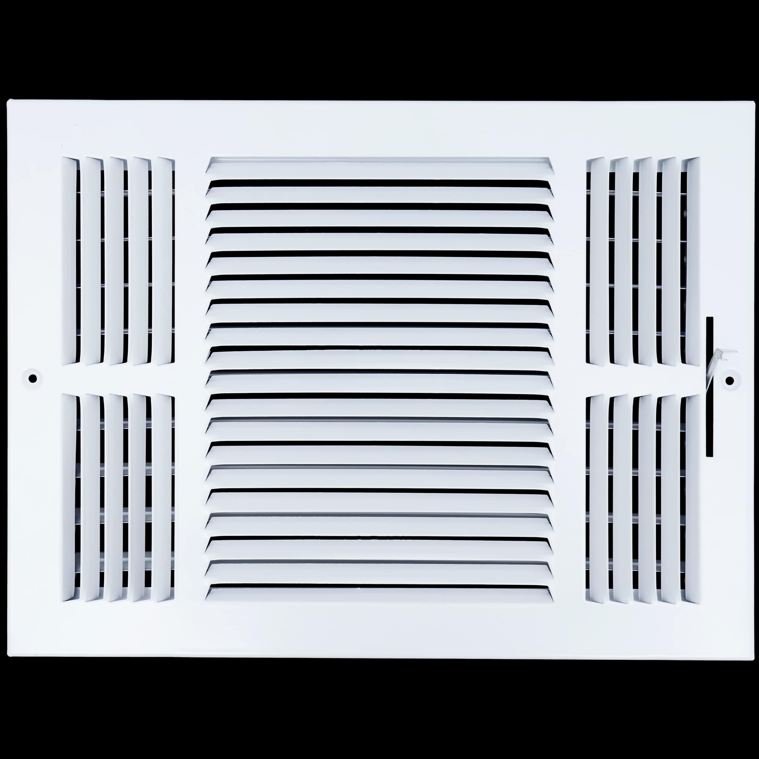 Amazon.com: Handua 14W x 10H [Duct Opening Size] 3 Way Steel Air Supply  Diffuser | Register Vent Cover Grill for Sidewall and Ceiling | White |  Outer Dimensions: 15.75W X 11.75H for