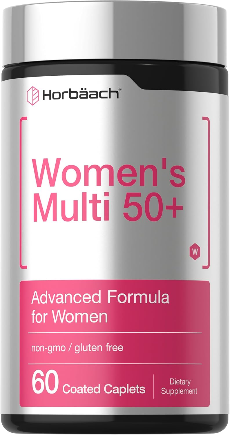 Horbaach Multivitamin for Women 50 and Over | 60 Coated Caplets | No Iron