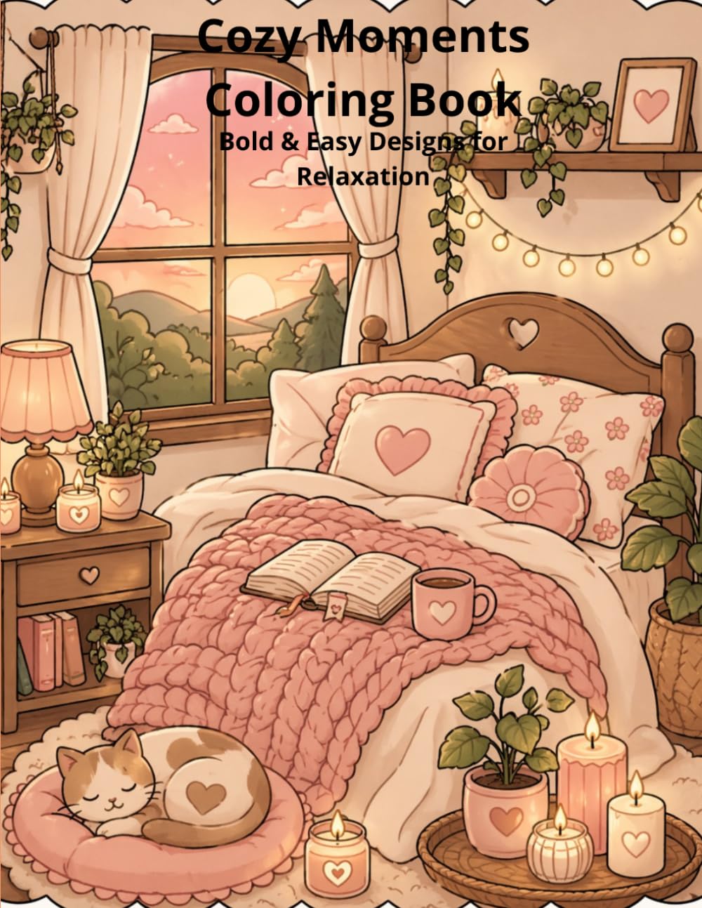 Cozy Moments Coloring Book: Bold & Easy Designs for Relaxation