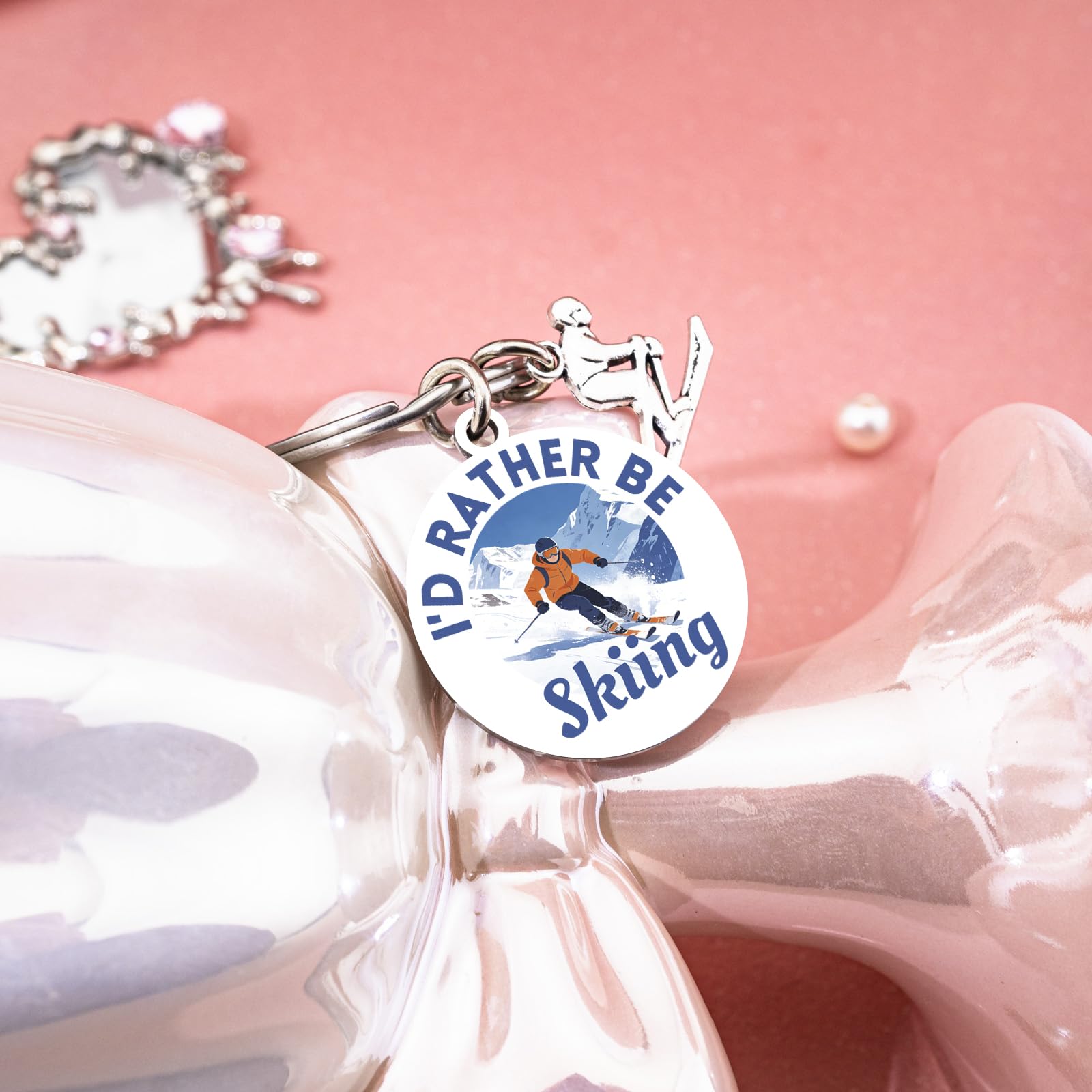 Ski Gifts for Men Women Skiing Accessories Keychain Snowboarding Gifts for Men Ski Gear Decor Birthday Christmas Gift for Skiers Skiing Stuff