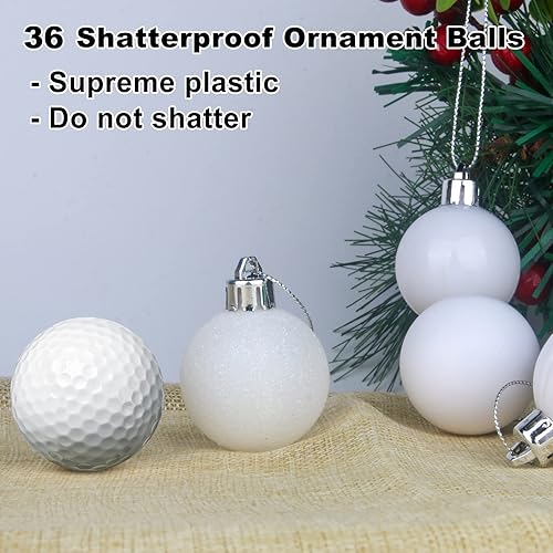 Vista 640 de 18 esferas medianas decorativas navideñas para árbol de Navidad, inastillables, para colgar, color púrpura, 2.5 pulgadas, paquete de 18