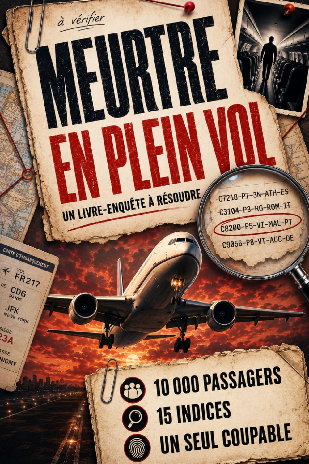 MEURTRE EN PLEIN VOL: 10 000 passagers, 15 indices et 1 seul coupable à démasquer | Une enquête criminelle à résoudre dans les airs