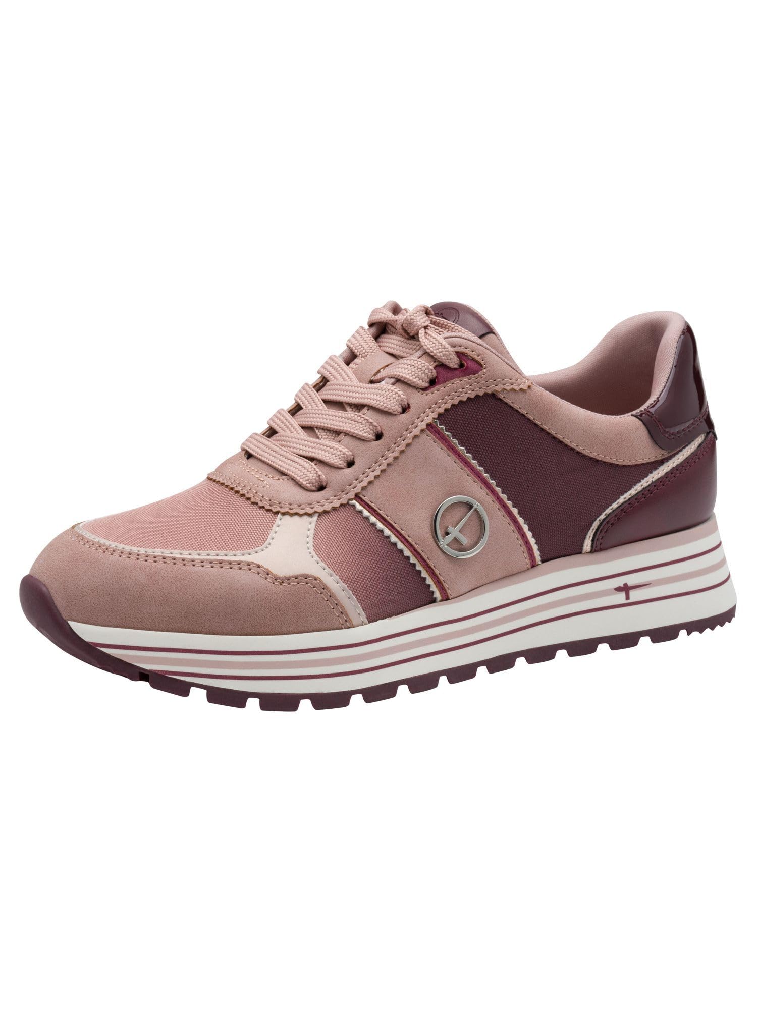 Tamaris Women's Vegan Lace-Up Shoes, Pink, 3.5 UK