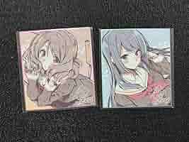 響け！ユーフォニアム 黄前久美子 高坂麗奈 色紙セット 背中合わせで楽器の練習をする高坂麗奈と黄前久美子 / 響け