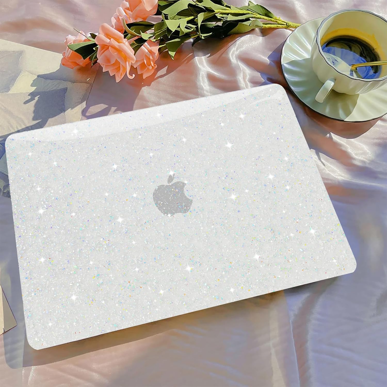 B BELK Compatible with MacBook Air 13 inch Case 2026 2025 2024 2023 2022 M4 M3 M2 A3240 A3113 A2681, Plastic Hard Shell+Keyboard Cover+Screen Skin for MacBook Air 13.6 inch Case, Shiny Colorful Clear - Image 3