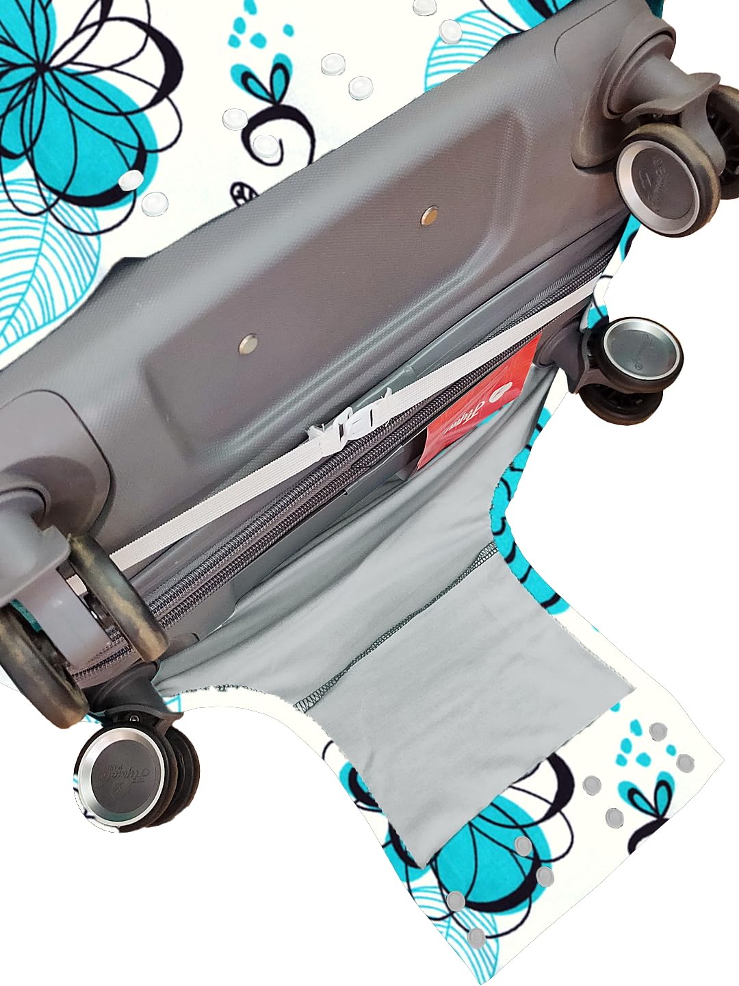 Cortina Tropical Design - Funda ecológica para maleta de viaje | Pequeña | Se adapta a equipaje de 18 a 22 pulgadas | Poliéster y elastano | 55 cm (20 pulgadas) | Protectores de equipaje |