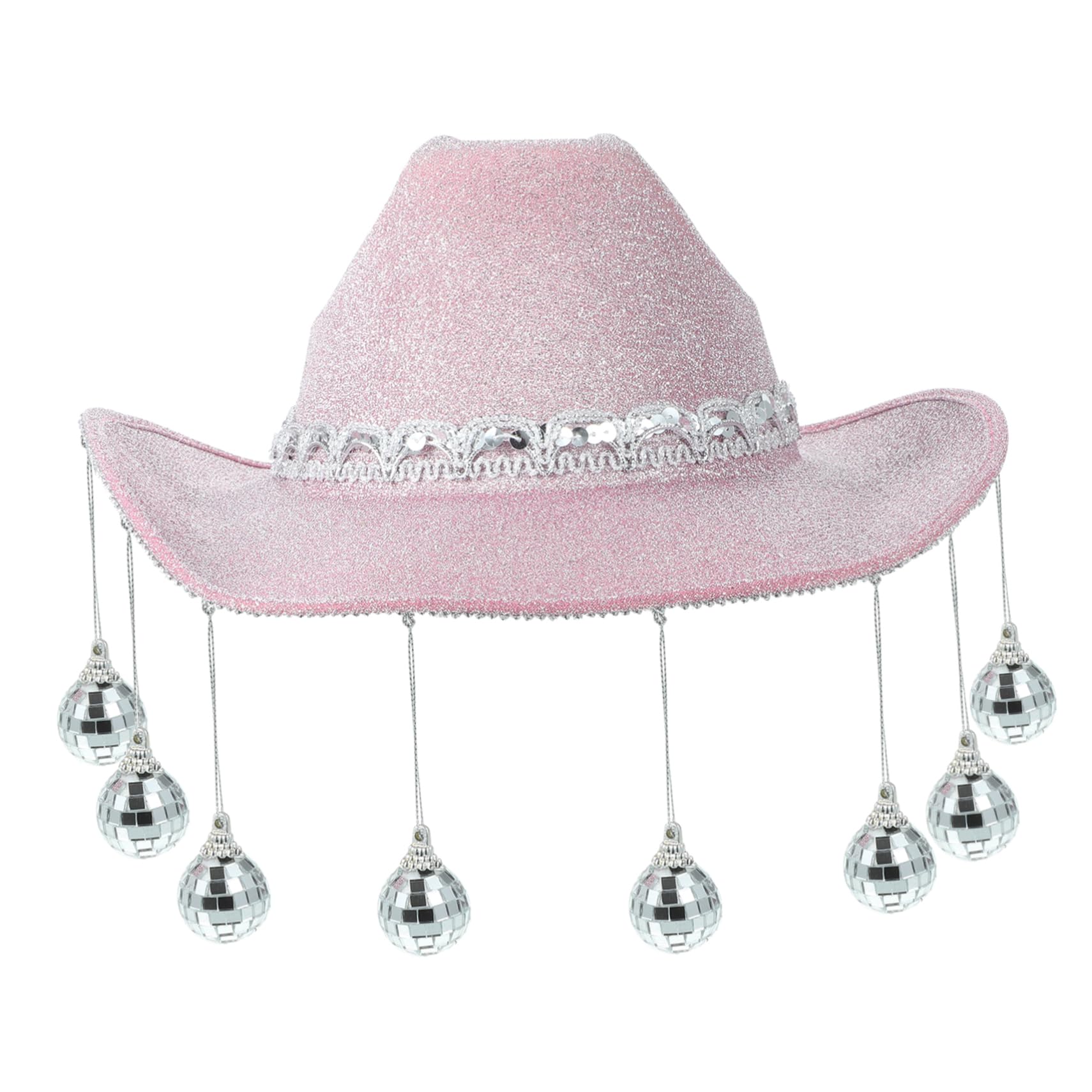 PRETYZOOM sombrero de vaquero discoteca sombrero con visera de mujer cowgirl hat de cowgirl disfraz flash Decoración de fiesta accesorios de fiesta de año nuevo 2023 paño