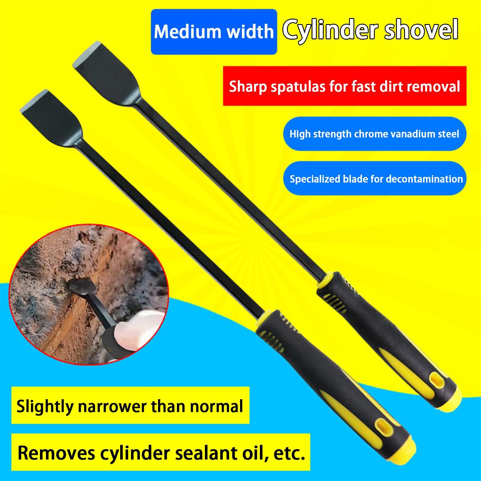 YAOGUI Grattoir De Surfaces Cylindriques, Bords Trempés à La