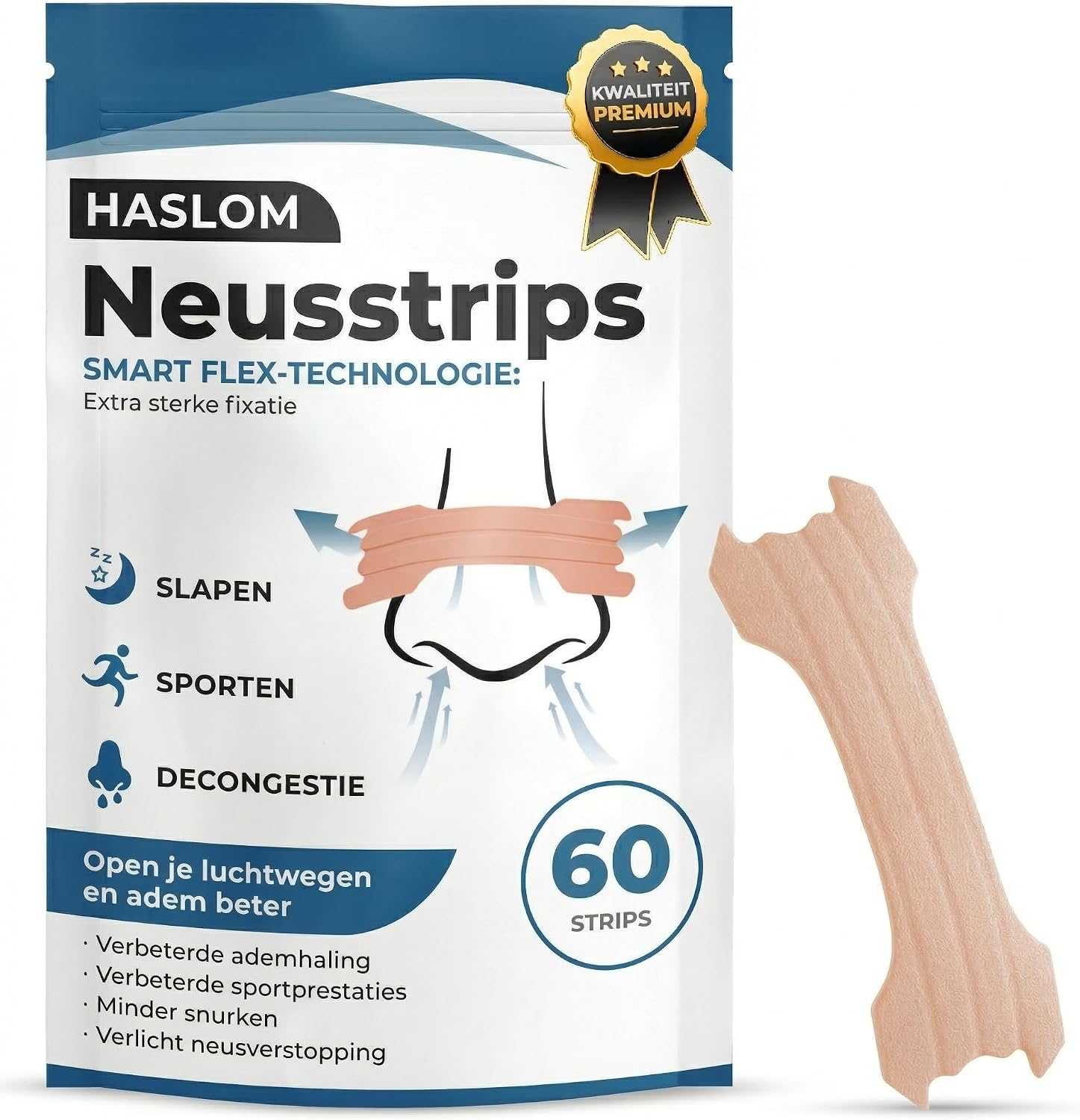 60 Neusstrips HASLOM – Nose Strips Sleep