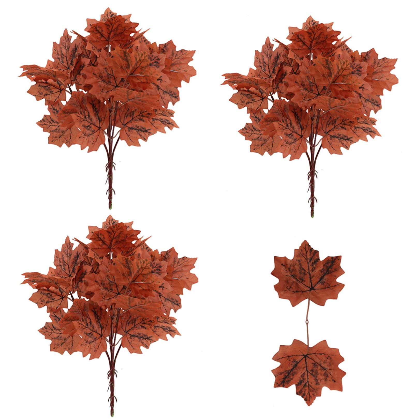 3 pieces autumn decoration, autumn decoration, decorative artificial flowers, autumn leaves, outdoor artificial bouquet, acorns flowers, autumn flowers decoration, for garland, autumn leaves, modern