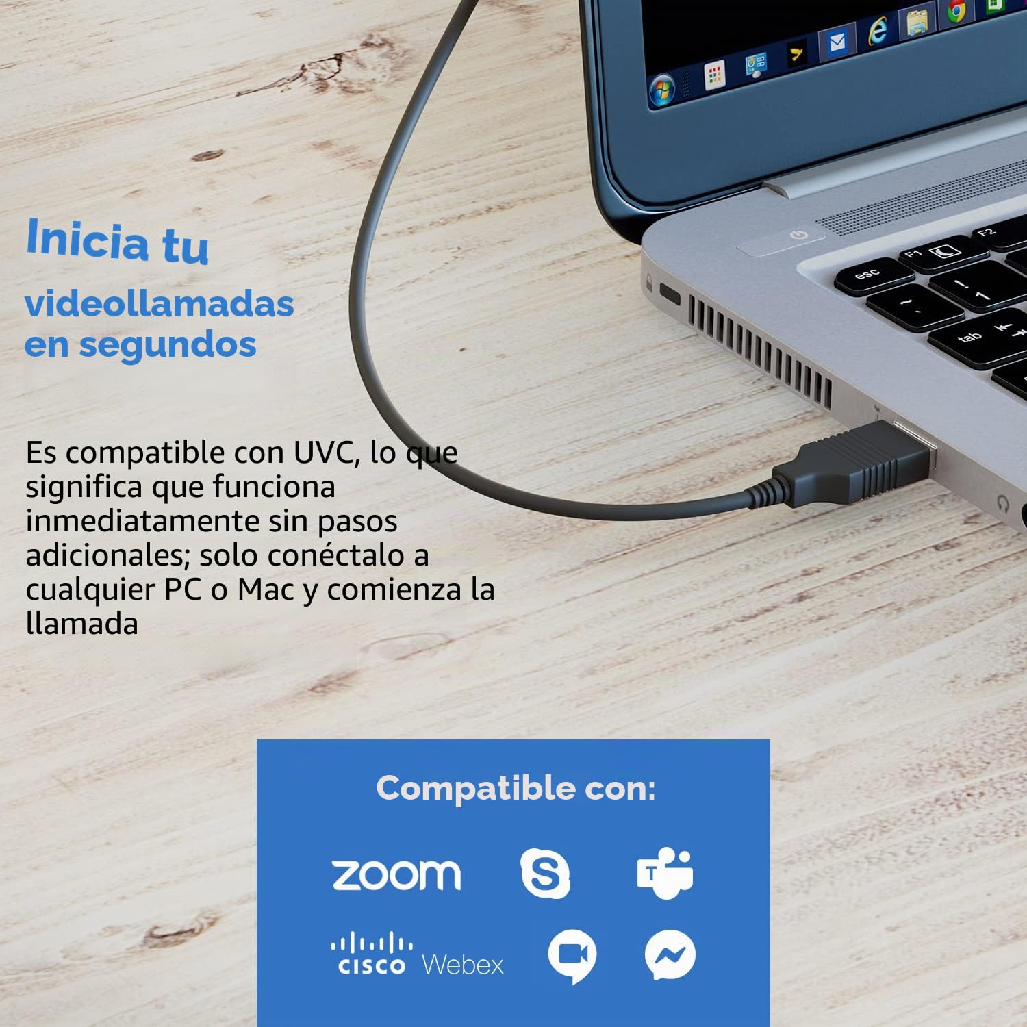 Creative Live! CAM Sync V3 2K QHD Cámara Web USB con Zoom Digital 4X (4 Modos de Zoom de Gran Angular a Vista Vertical Estrecha), Lente de privacidad, 2 micrófonos, para PC y Mac.. | Cámara web 2K QHD, zoom digital 4X, micrófonos duales, Plug and Play, PC