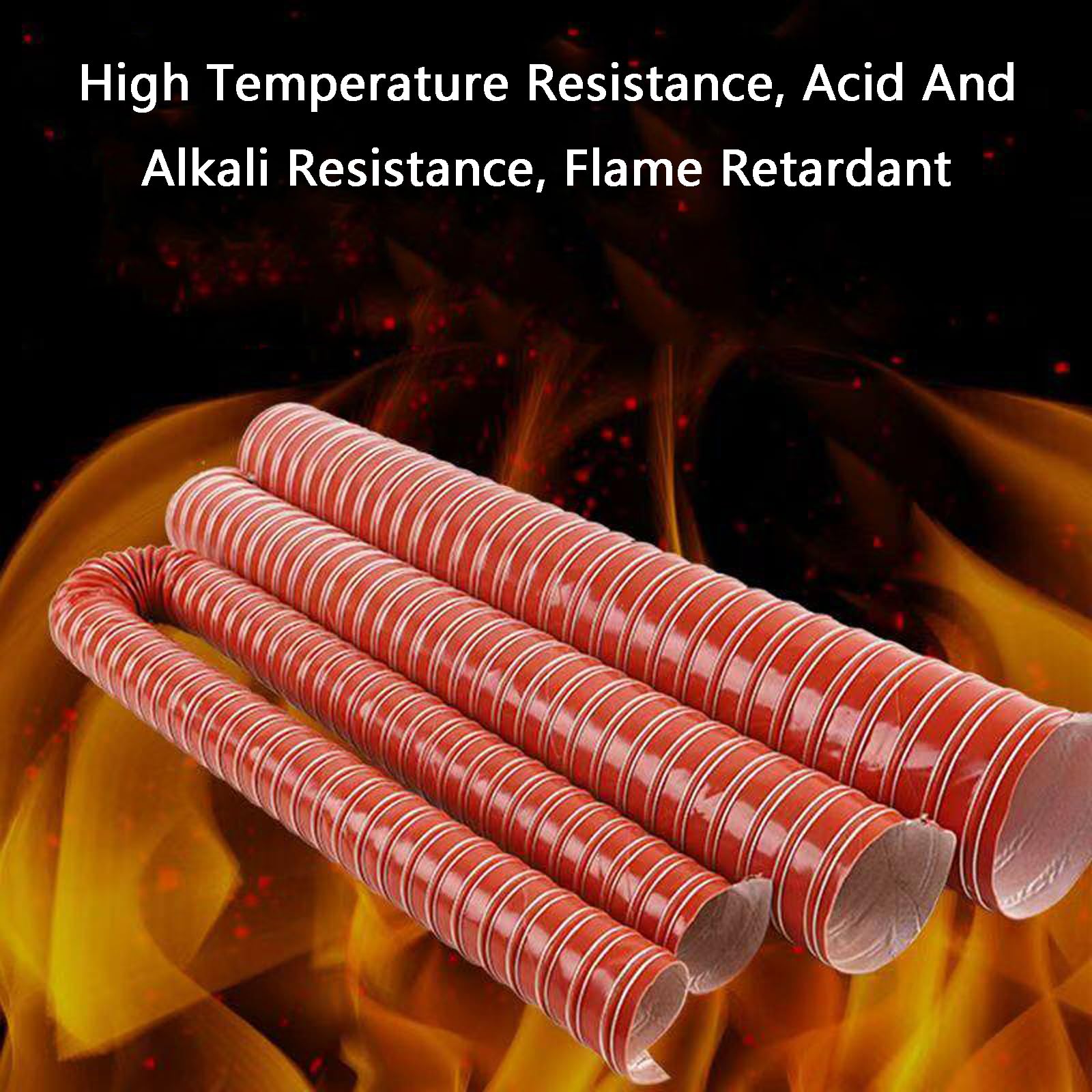 Manguera De ExtraccióN Flexible​,Tubo Flexible De Salida De Aire,Tubo Flexible Campana Extractora,ExtraccióN De Aire Acondicionado PortáTil,Conductos De Alta Temperatura