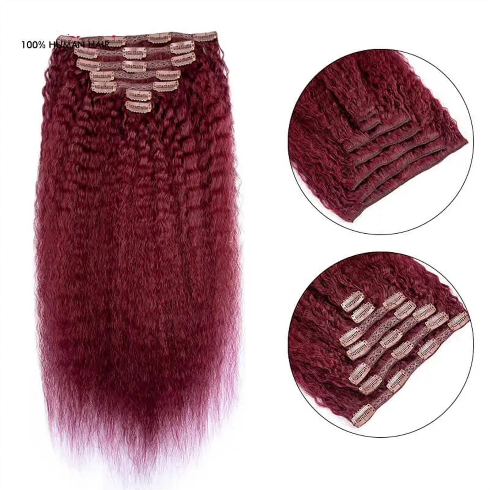 Amazon.com: Hair Extensions 12-24Inch Kinky Straight Clip in 