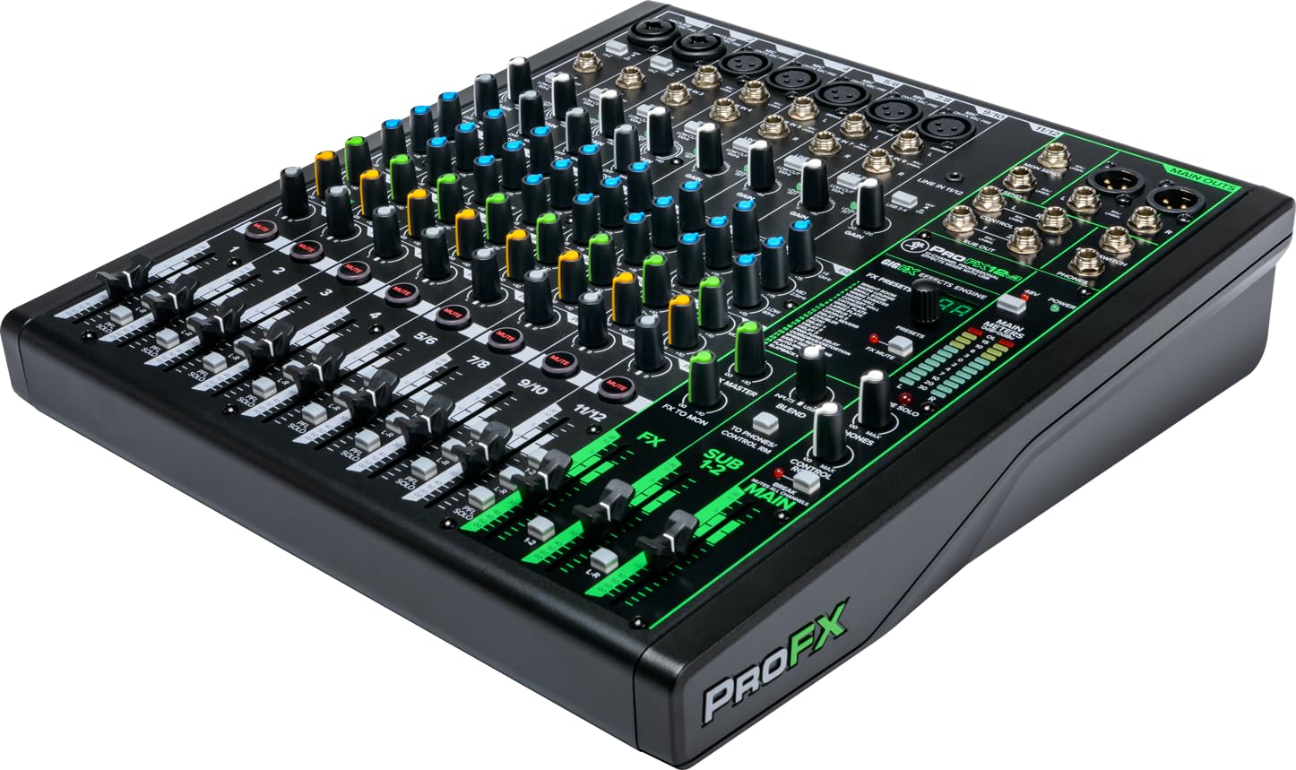 MACKIE Profx12V3 Mixer con Effetti Professionale a 12 Canali con USB