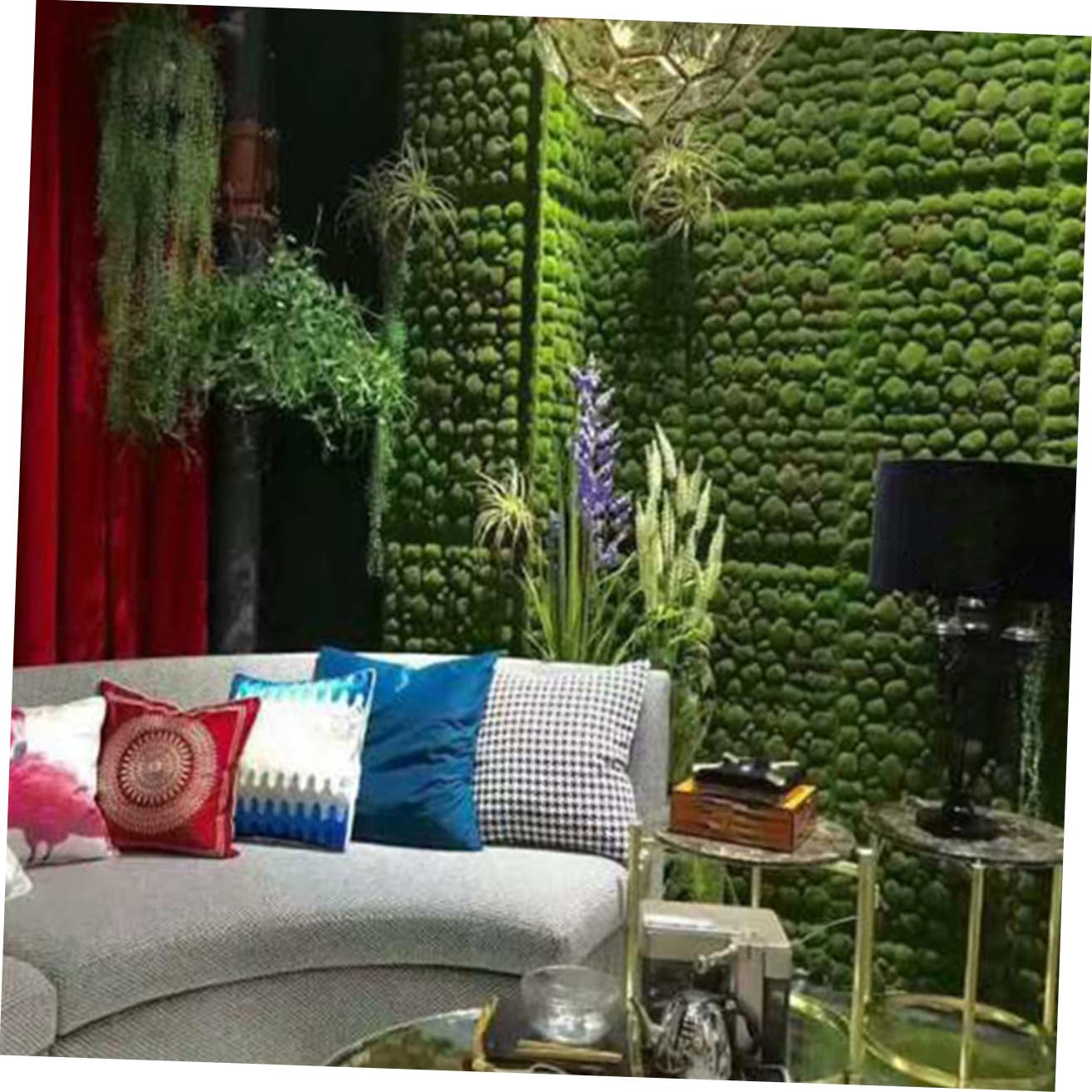 STOBOK Musgo Falso Verde Natural y Realista para Pared y Guirnaldas