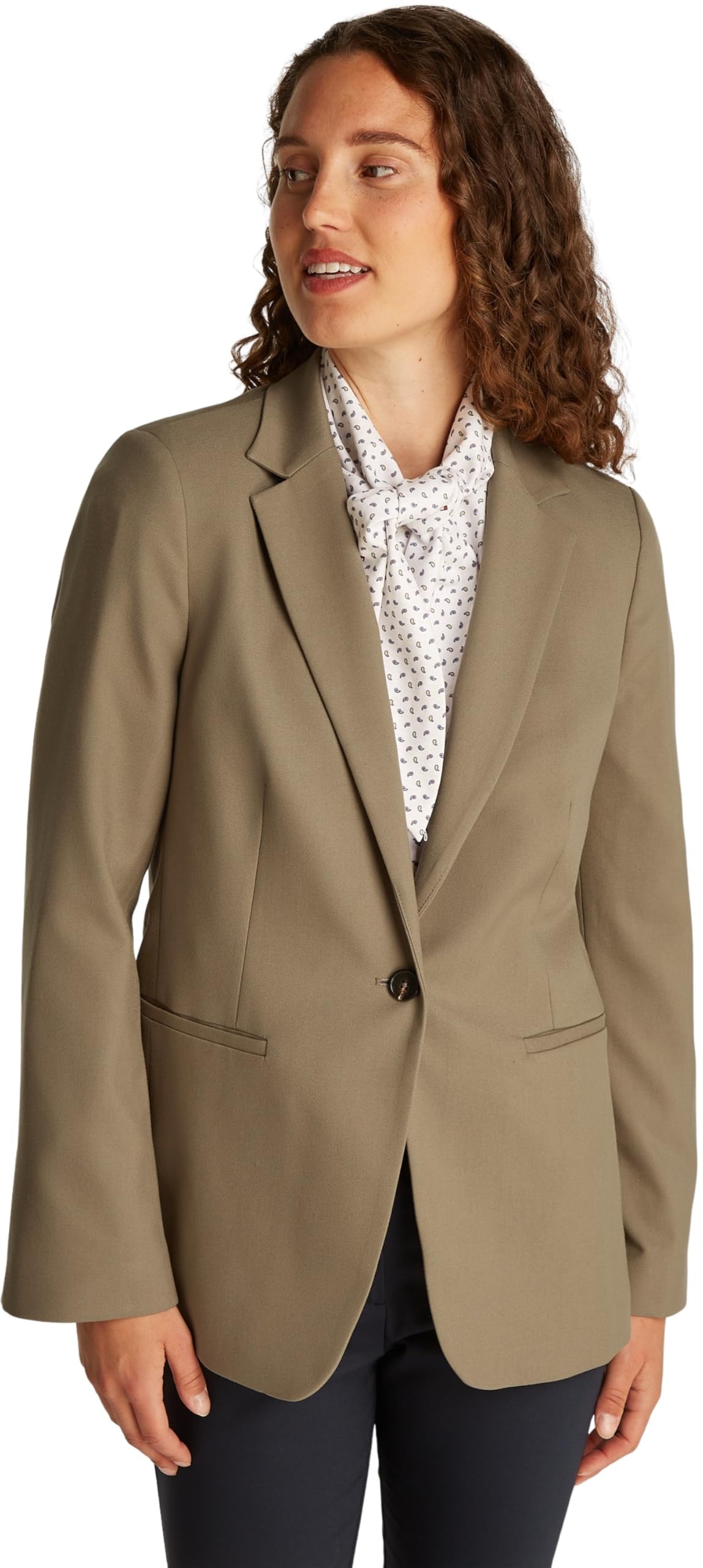 Tommy Hilfiger Damen Blazer Core Regular Fit, Braun (Tundra Brown), 38