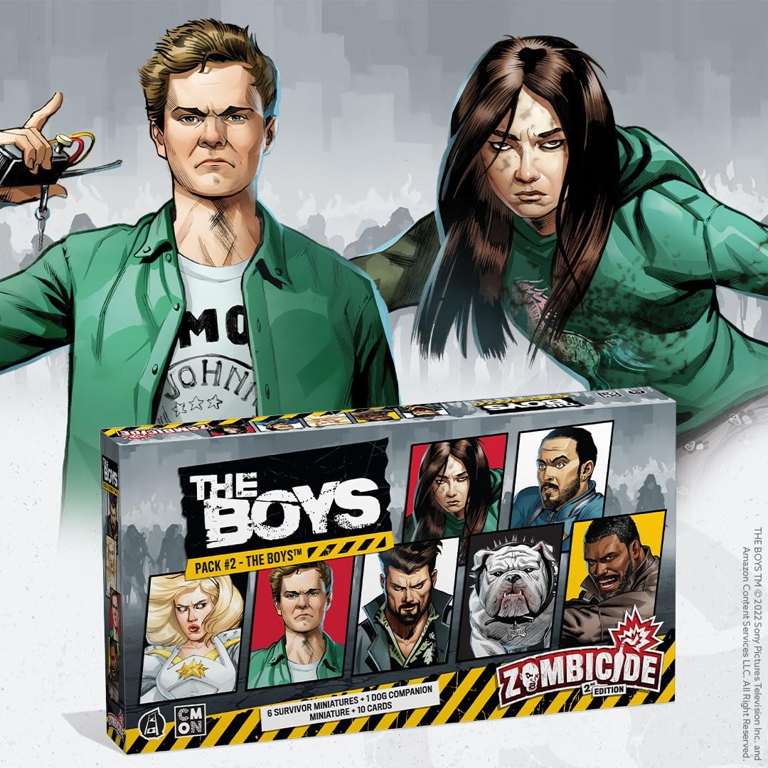 CMON Zombicide The Boys Character Pack #2 - Diverse Heroes & Unique Companions! Cooperative Strategy Board Game for Ages 14+, 1-6 Players, 60 Minute Playtime