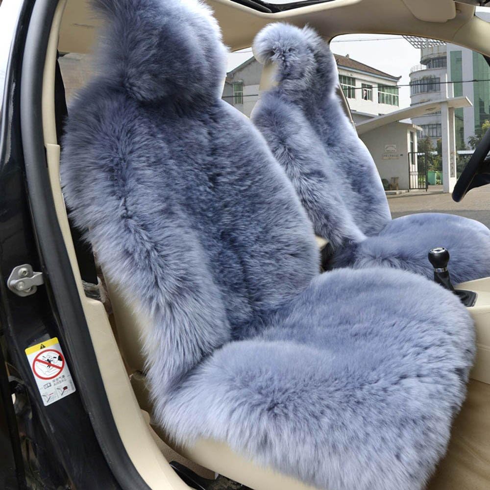 Genuine Sheepskin 1pair Car Seat Covers Front Driver Seat Cushion