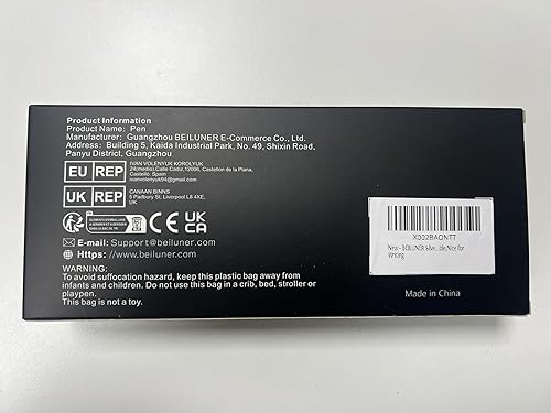 Miniatura 9 de BEILUNER - Pluma estilográfica de cromo plateado, impresionante bolígrafo con detalles de oro de 24 quilates, punta de oro de 24 quilates (fina),