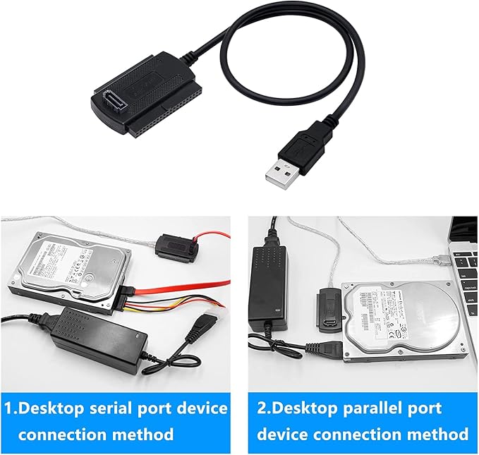 Adaptador conversor New IDE SATA a USB 2.0 para disco duro miniatura 5