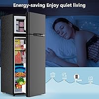 Vista 7 de 4.5 Cu.Ft Mini Fridge with Freezer, 2 Door Compact Refrigerator, Small Fridge with Adjustable Thermostat Energy Ultra Quiet, Mini Fridge Removable