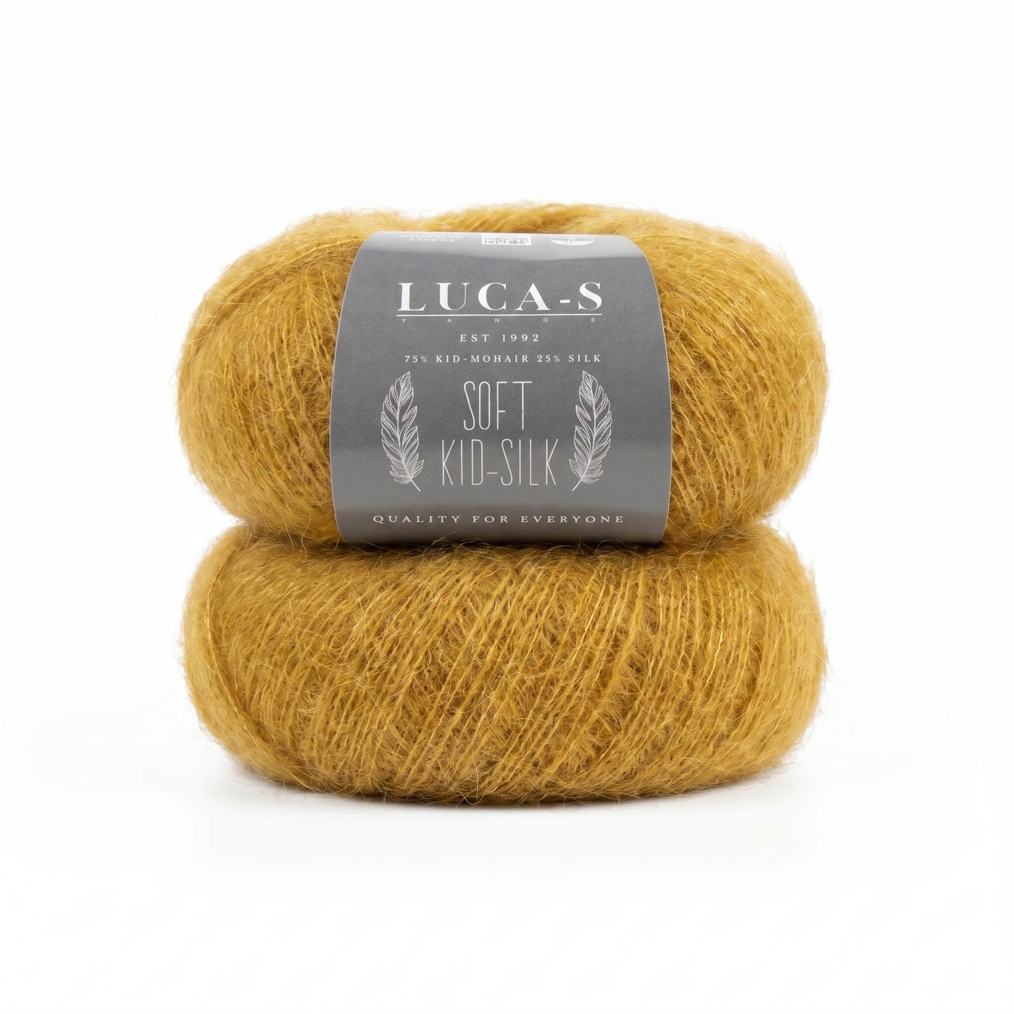 Set of 2 Soft Kid Mohair & Silk Yarn for Knitting & Crochet, 75% Mohair 25% Silk, 25g 210m, Lace-Weight Fluffy and Soft Wool for Knitting — image 1