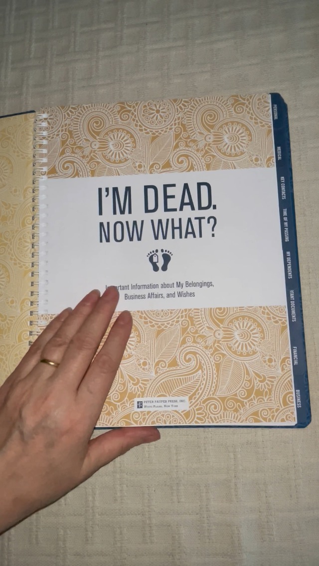 I'm Dead, Now What? Planner - Important Information about My Belongings, Business Affairs, and Wishes: Peter Pauper Press
