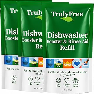 Truly Free Dishwasher Booster & Rinse Aid Refills - Pack of 3