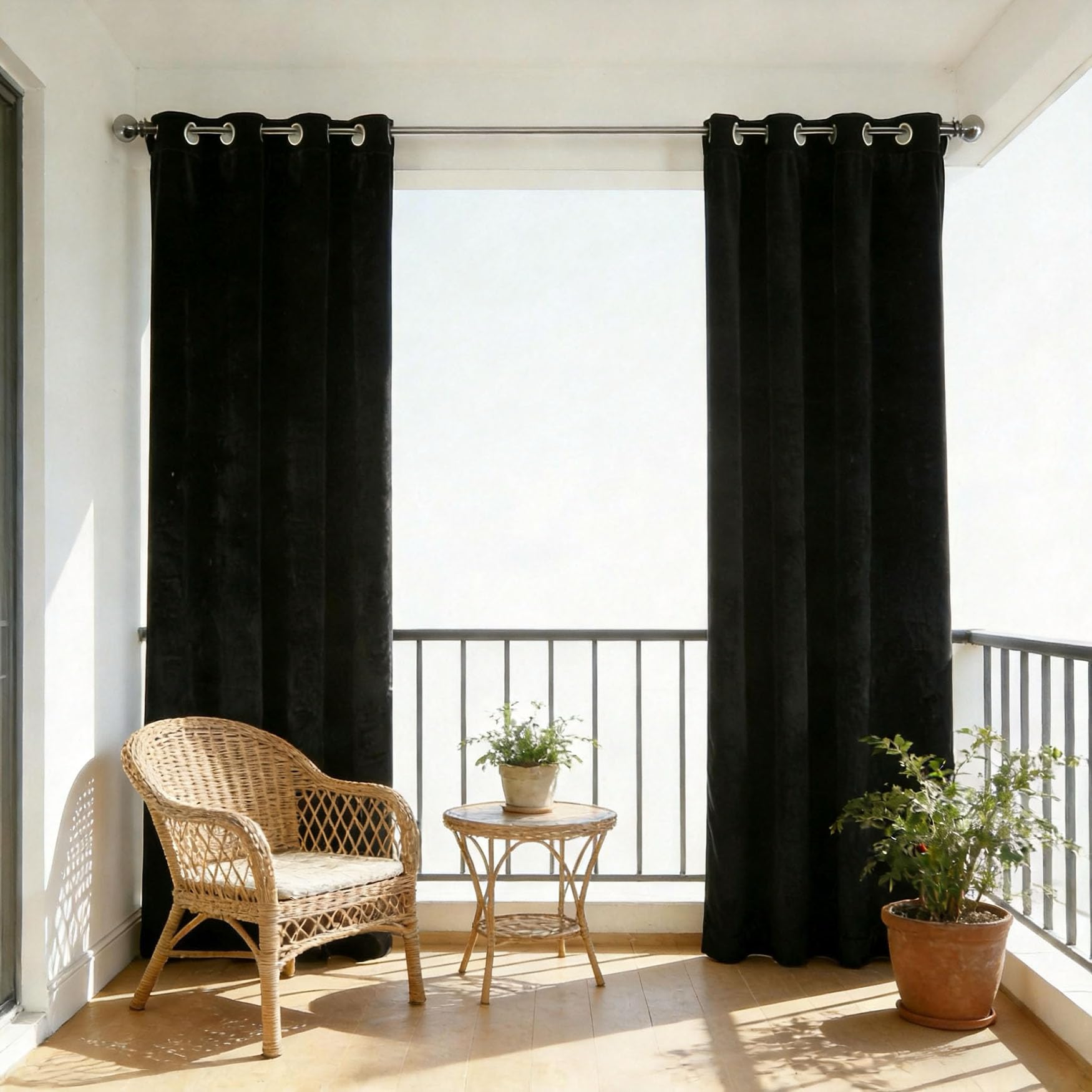 Rideau occultant thermique pour salon moderne et chambre douce