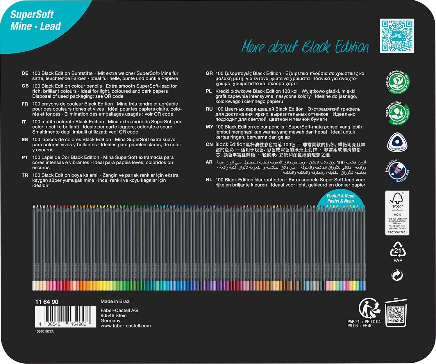 Amazon.com: Faber-Castell Black Edition Colored Pencils