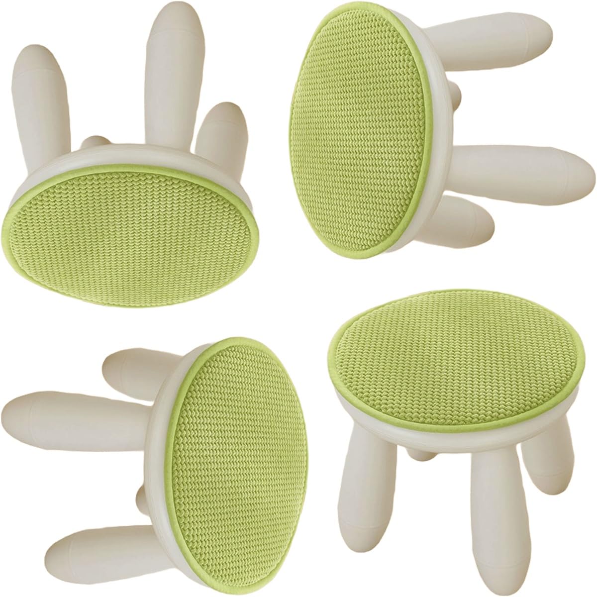 Set Di 4 Cuscini Rotondi Per Sedie - Antiscivolo Con Fibbie, Cotone Lino E Spugna