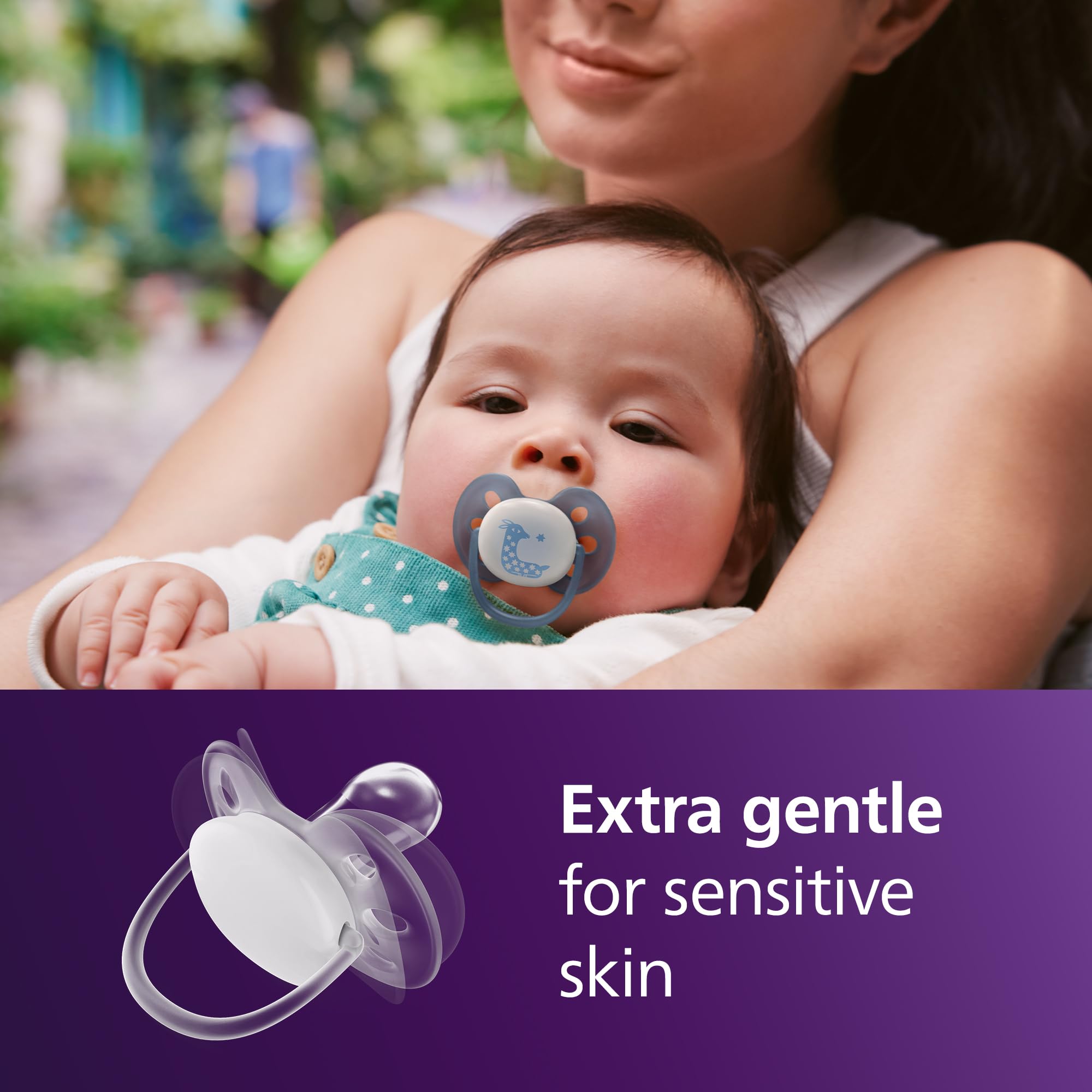 Philips Avent Ultra Soft Day & Night Soothers, Orthodontic Design, for Babies 6-18 Months, Glow in The Dark - Image 2
