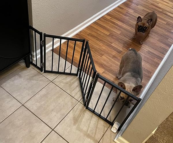 BFNN Free Standing Foldable Dog Gate 16.5 inch