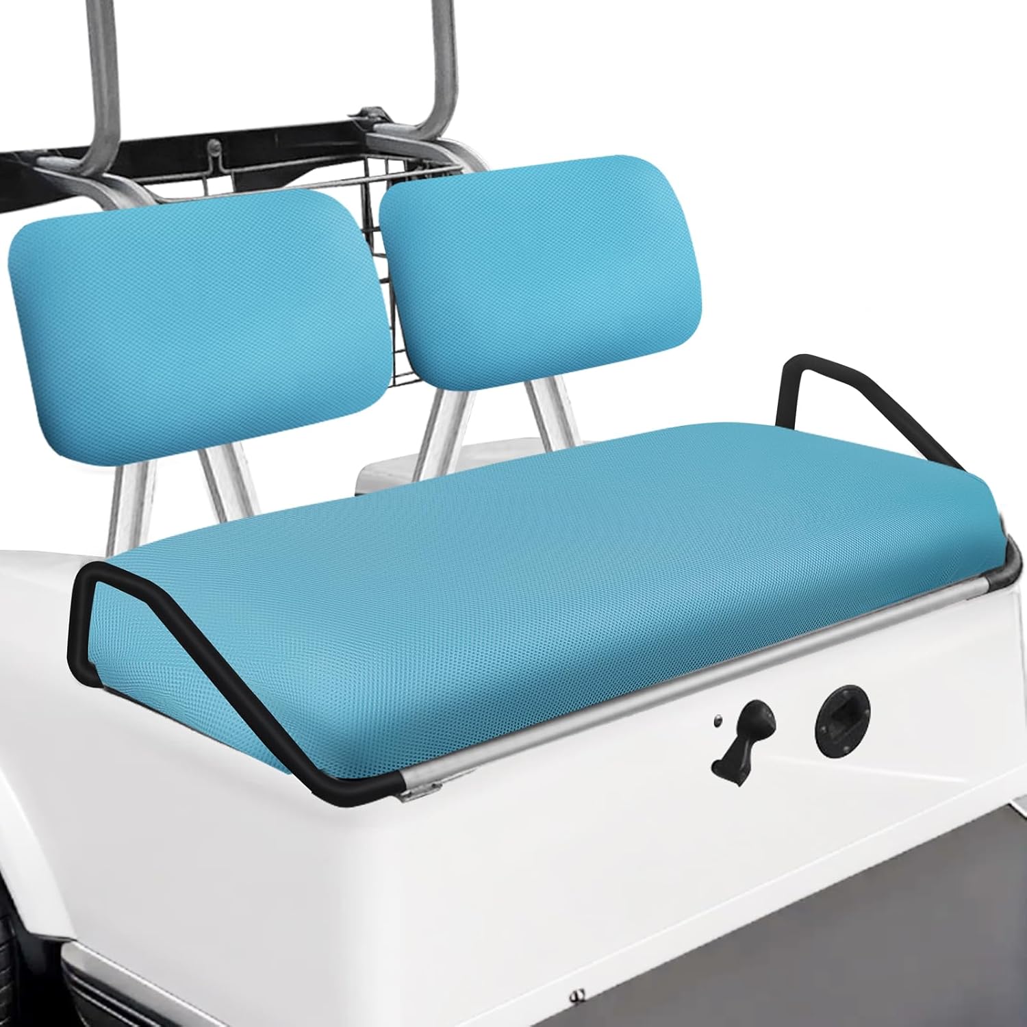 Universal Golf Cart Front Seat Covers Set Fit for Yamaha G22 G19 G16 G14 G11 G9 G8 G2, Club Car DS Pre-2000 OEM Ordinary Front Seat Cushion,Stretchy Washable Breathable Air Polyester Mesh Cloth