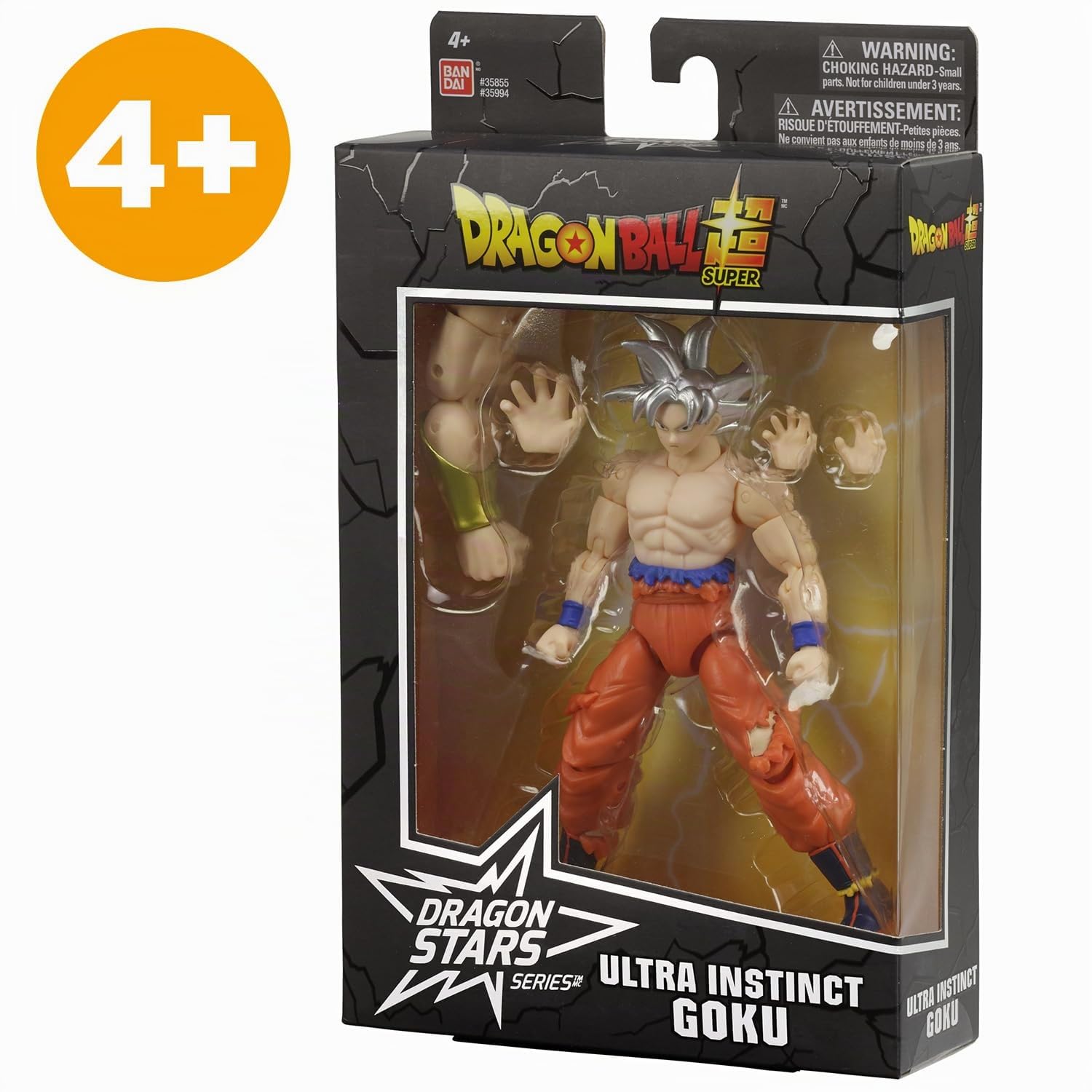 Dragon Ball Super Bandai Figurina Dragon Stars 17 cm - Goku Ultra Instinct - Licenza ufficiale Dragon Ball - Figurina articolata Goku - Giocattolo per bambini 4 anni e + - 35994J
