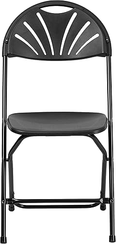Miniatura 75 de Flash Furniture HERCULES Series - Silla plegable con respaldo de plástico de carbón de 650 libras, 8 unidades Carbón vegetal,Negro