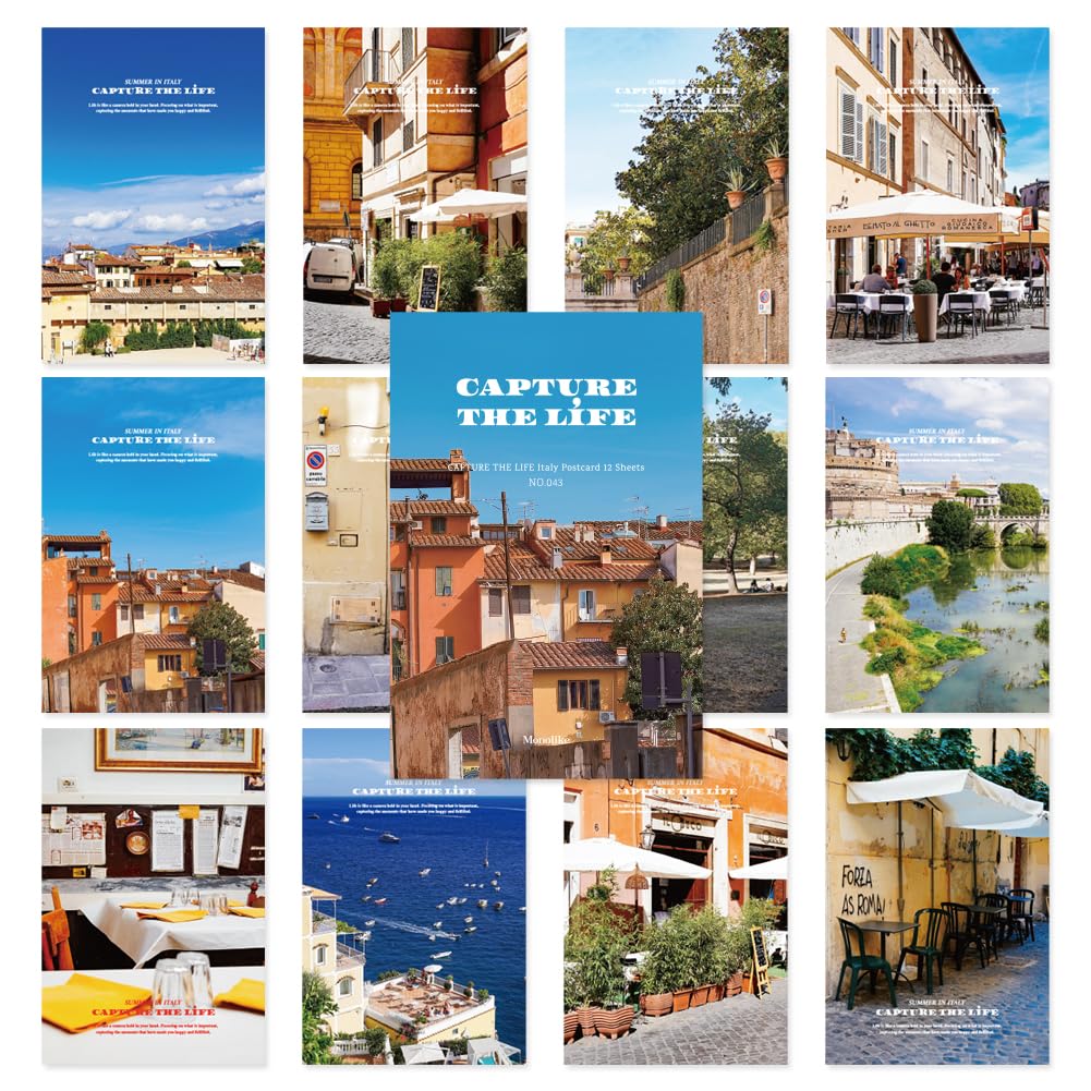 MonolikeCapture the Life Italy Single Card Postcard Capture The Life, ITALY Single Card 12P - Set of 12 Postcard, Postcard, Single Card, Single Sided Card