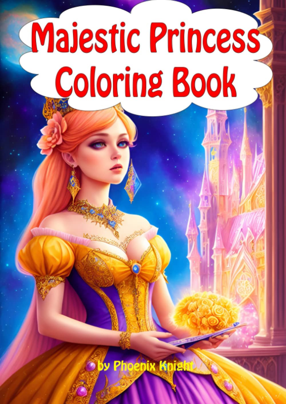 Livre de coloriage Majestic Princess pour développer la créativité des enfants