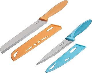 Zyliss 2-Piece Serrated Knife Value Set - Stainless Steel Knife Set - Bread and Serrated Utility Knives - Travel Knife Set...